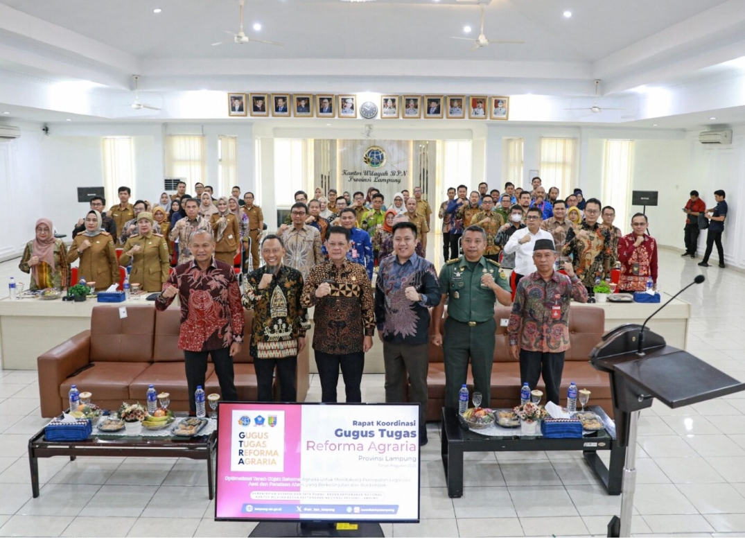Rakor Reformasi Agraria 2025 Tegaskan Komitmen Lampung Wujudkan Keadilan Agraria.