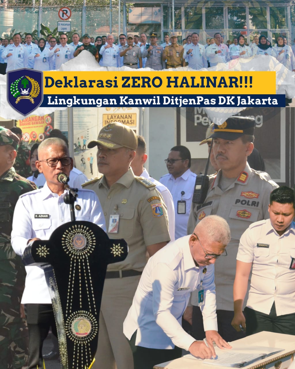 Kanwil Permasyarakatan DKI Jakarta Dekralasikan Komitmen Zero Halinar.